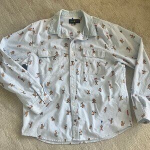 Teddy Fresh -Striped with Teddy Bears Shirt - Size XL